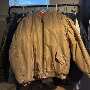 Vintage 90s Streetwear Military MA1 Reversible Bomber Jacket